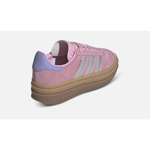 adidas Originals Gazelle Bold JH5539 Pink Silver Purple GS Sz 4Y Girls 5.5 Women